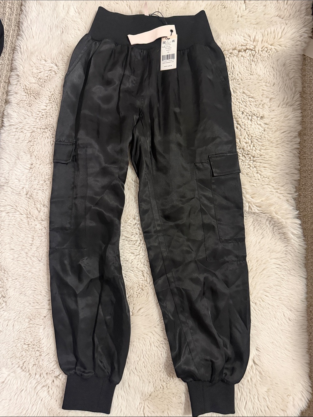 cinq a sept Black Cargo Jogger Pants